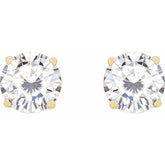 14K Yellow 6.5 mm Stuller Lab-Grown Moissanite Stud Earrings